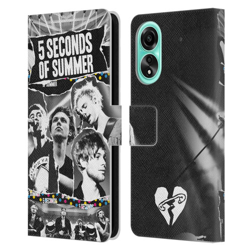 5 Seconds of Summer Posters Torn Papers 1 Leather Book Wallet Case Cover For OPPO A78 5G