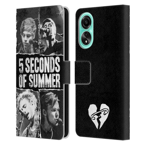 5 Seconds of Summer Posters Torn Papers 2 Leather Book Wallet Case Cover For OPPO A78 5G