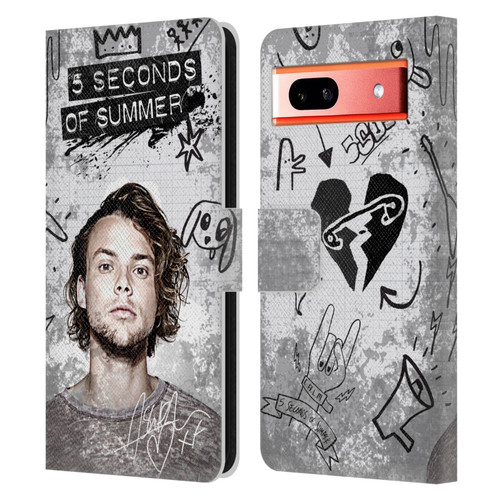 5 Seconds of Summer Solos Vandal Ashton Leather Book Wallet Case Cover For Google Pixel 7a