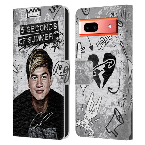 5 Seconds of Summer Solos Vandal Calum Leather Book Wallet Case Cover For Google Pixel 7a