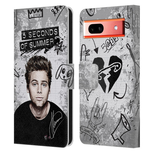 5 Seconds of Summer Solos Vandal Luke Leather Book Wallet Case Cover For Google Pixel 7a