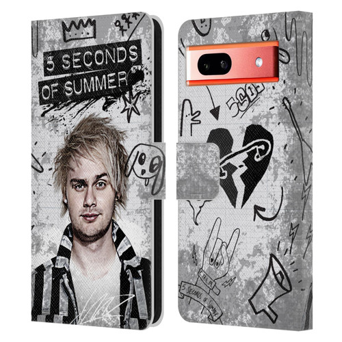 5 Seconds of Summer Solos Vandal Mikey Leather Book Wallet Case Cover For Google Pixel 7a