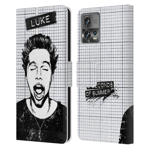 5 Seconds of Summer Solos Grained Luke Leather Book Wallet Case Cover For Motorola Moto Edge 30 Fusion