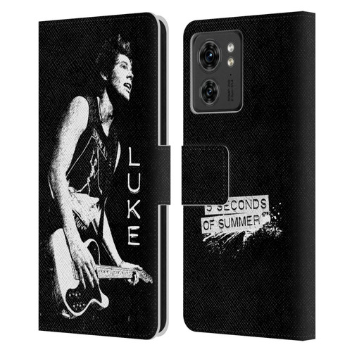5 Seconds of Summer Solos BW Luke Leather Book Wallet Case Cover For Motorola Moto Edge 40