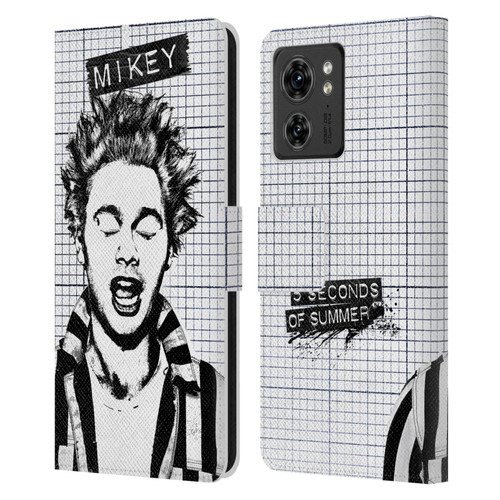 5 Seconds of Summer Solos Grained Mikey Leather Book Wallet Case Cover For Motorola Moto Edge 40