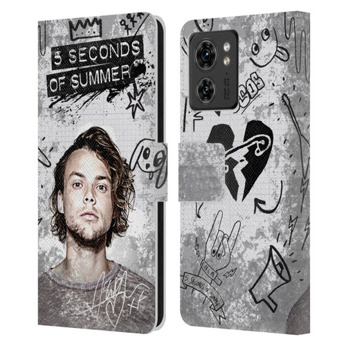 5 Seconds of Summer Solos Vandal Ashton Leather Book Wallet Case Cover For Motorola Moto Edge 40