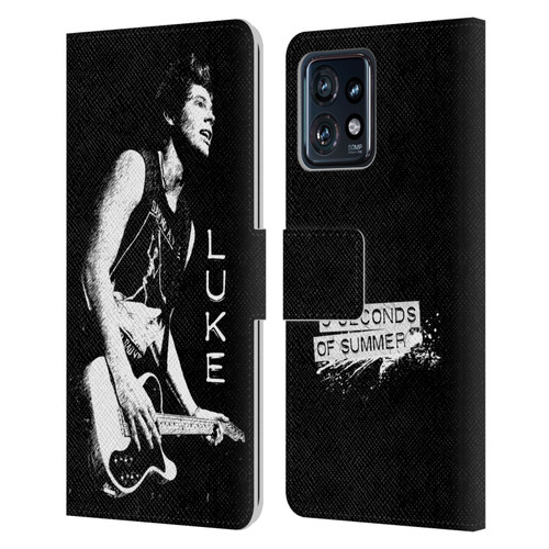 5 Seconds of Summer Solos BW Luke Leather Book Wallet Case Cover For Motorola Moto Edge 40 Pro