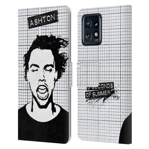 5 Seconds of Summer Solos Grained Ashton Leather Book Wallet Case Cover For Motorola Moto Edge 40 Pro