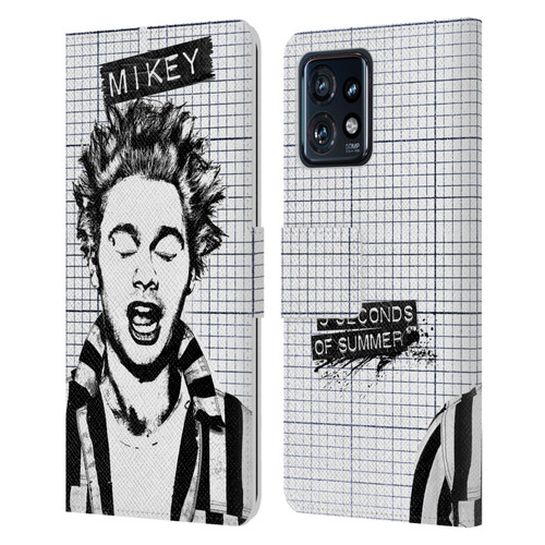 5 Seconds of Summer Solos Grained Mikey Leather Book Wallet Case Cover For Motorola Moto Edge 40 Pro