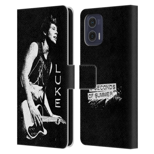 5 Seconds of Summer Solos BW Luke Leather Book Wallet Case Cover For Motorola Moto G73 5G