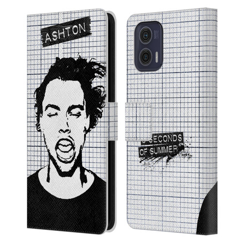 5 Seconds of Summer Solos Grained Ashton Leather Book Wallet Case Cover For Motorola Moto G73 5G