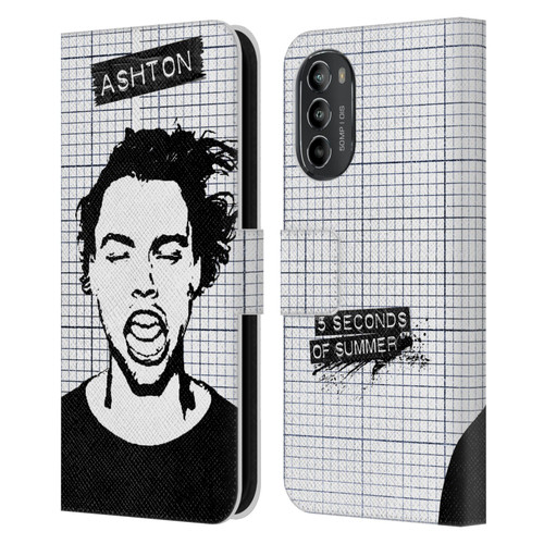 5 Seconds of Summer Solos Grained Ashton Leather Book Wallet Case Cover For Motorola Moto G82 5G