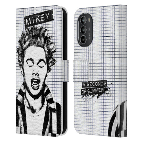 5 Seconds of Summer Solos Grained Mikey Leather Book Wallet Case Cover For Motorola Moto G82 5G