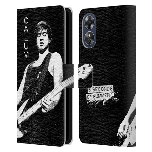 5 Seconds of Summer Solos BW Calum Leather Book Wallet Case Cover For OPPO A17