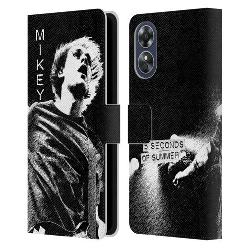 5 Seconds of Summer Solos BW Mikey Leather Book Wallet Case Cover For OPPO A17