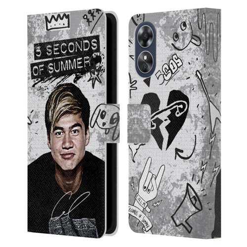 5 Seconds of Summer Solos Vandal Calum Leather Book Wallet Case Cover For OPPO A17