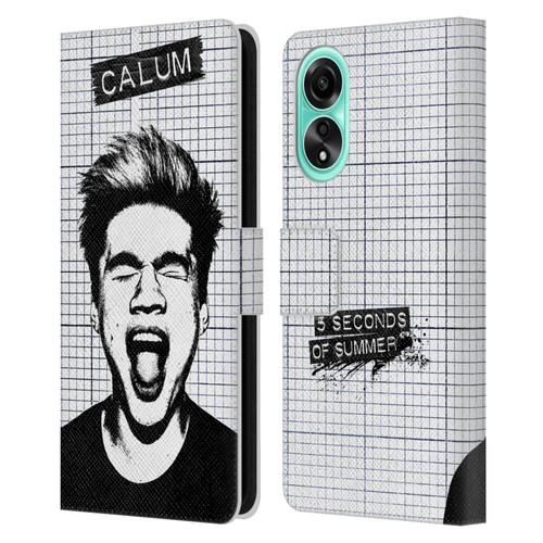5 Seconds of Summer Solos Grained Calum Leather Book Wallet Case Cover For OPPO A78 4G