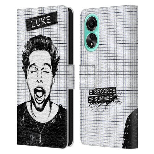 5 Seconds of Summer Solos Grained Luke Leather Book Wallet Case Cover For OPPO A78 4G