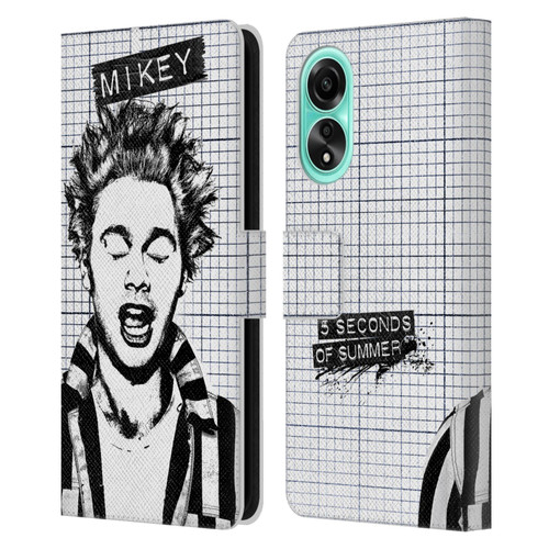 5 Seconds of Summer Solos Grained Mikey Leather Book Wallet Case Cover For OPPO A78 5G
