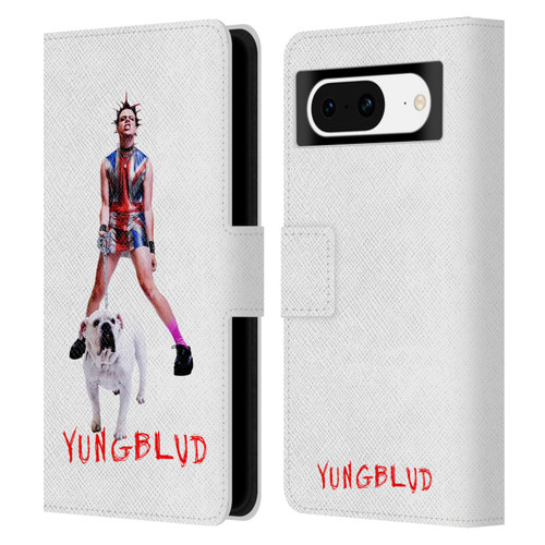 Yungblud Graphics Strawberry Lipstick Leather Book Wallet Case Cover For Google Pixel 8