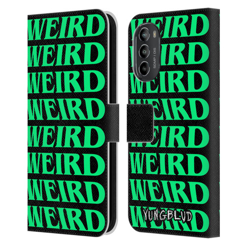 Yungblud Graphics Weird! Text Leather Book Wallet Case Cover For Motorola Moto G82 5G