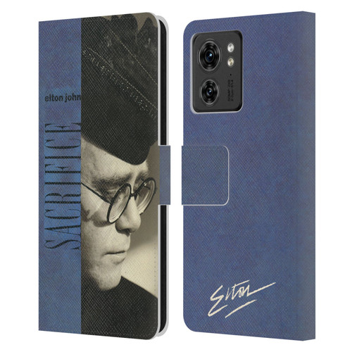 Elton John Artwork Sacrifice Single Leather Book Wallet Case Cover For Motorola Moto Edge 40