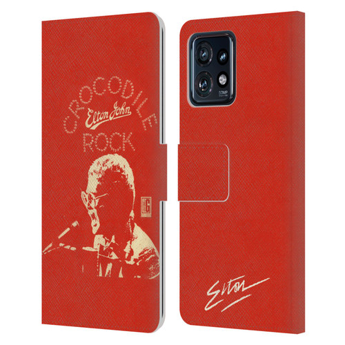 Elton John Artwork Crocodile Rock Single Leather Book Wallet Case Cover For Motorola Moto Edge 40 Pro