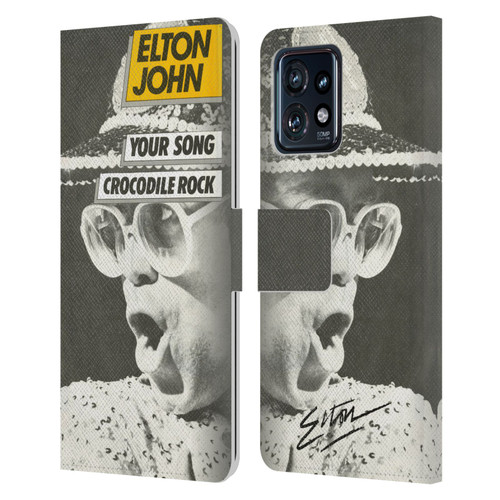 Elton John Artwork Your Song Single Leather Book Wallet Case Cover For Motorola Moto Edge 40 Pro