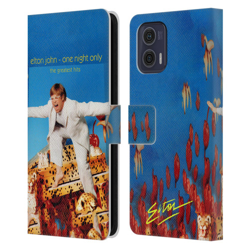Elton John Artwork One Night Only Album Leather Book Wallet Case Cover For Motorola Moto G73 5G