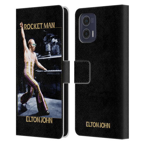 Elton John Rocketman Key Art 3 Leather Book Wallet Case Cover For Motorola Moto G73 5G