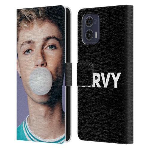 HRVY Graphics Calendar 2 Leather Book Wallet Case Cover For Motorola Moto G73 5G