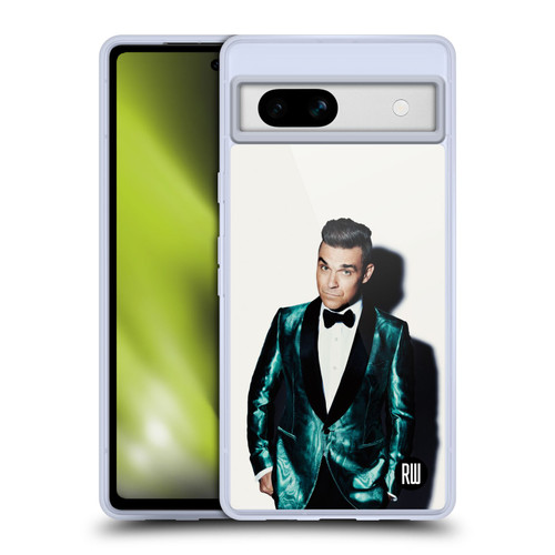 Robbie Williams Calendar White Background Soft Gel Case for Google Pixel 7a