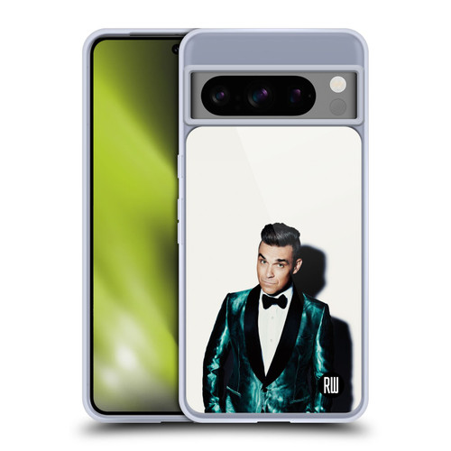 Robbie Williams Calendar White Background Soft Gel Case for Google Pixel 8 Pro