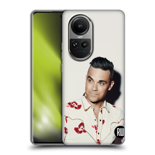 Robbie Williams Calendar Floral Shirt Soft Gel Case for OPPO Reno10 5G / Reno10 Pro 5G