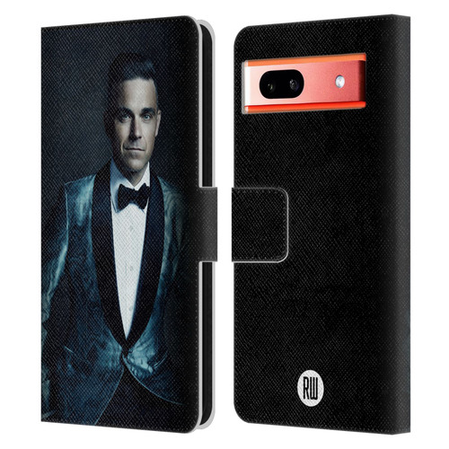 Robbie Williams Calendar Dark Background Leather Book Wallet Case Cover For Google Pixel 7a