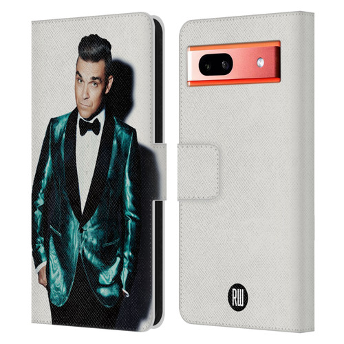 Robbie Williams Calendar White Background Leather Book Wallet Case Cover For Google Pixel 7a