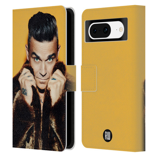 Robbie Williams Calendar Fur Coat Leather Book Wallet Case Cover For Google Pixel 8