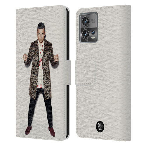 Robbie Williams Calendar Animal Print Coat Leather Book Wallet Case Cover For Motorola Moto Edge 30 Fusion