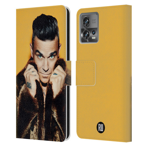 Robbie Williams Calendar Fur Coat Leather Book Wallet Case Cover For Motorola Moto Edge 30 Fusion
