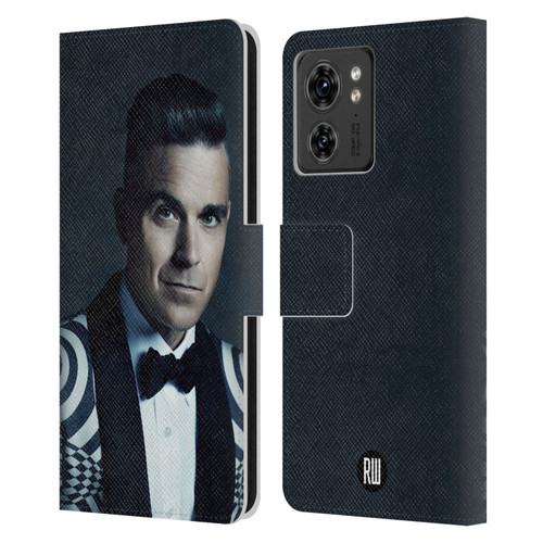 Robbie Williams Calendar Printed Tux Leather Book Wallet Case Cover For Motorola Moto Edge 40