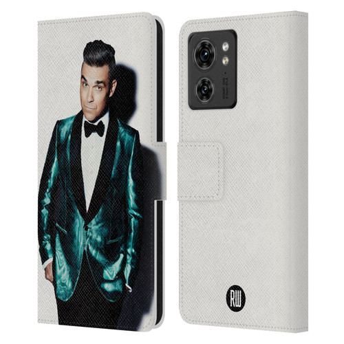 Robbie Williams Calendar White Background Leather Book Wallet Case Cover For Motorola Moto Edge 40