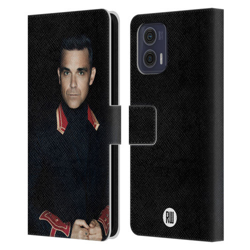 Robbie Williams Calendar Portrait Leather Book Wallet Case Cover For Motorola Moto G73 5G