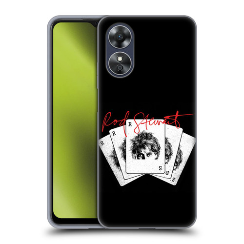 Rod Stewart Art Poker Hand Soft Gel Case for OPPO A17