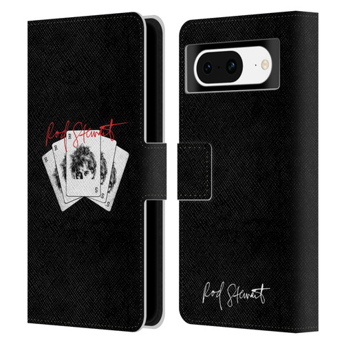 Rod Stewart Art Poker Hand Leather Book Wallet Case Cover For Google Pixel 8