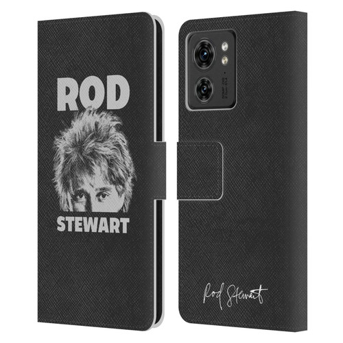 Rod Stewart Art Black And White Leather Book Wallet Case Cover For Motorola Moto Edge 40