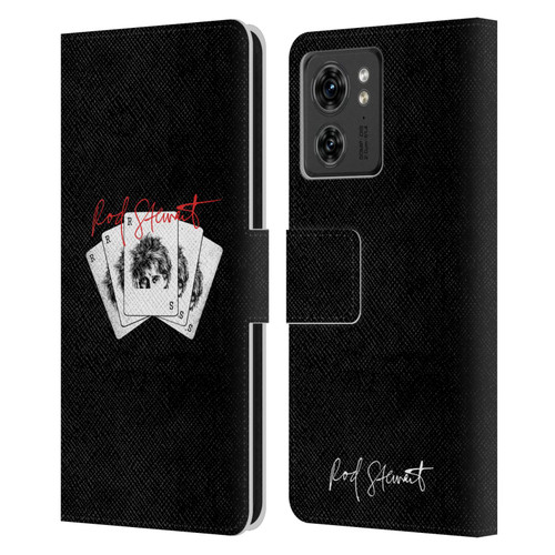 Rod Stewart Art Poker Hand Leather Book Wallet Case Cover For Motorola Moto Edge 40