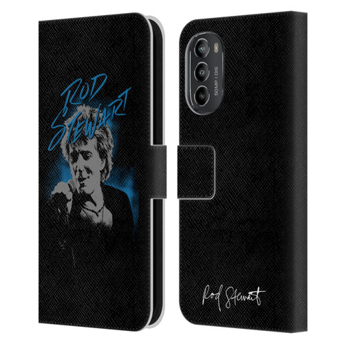 Rod Stewart Art Scribble Leather Book Wallet Case Cover For Motorola Moto G82 5G