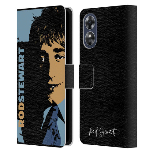 Rod Stewart Art Yesterday Retro Leather Book Wallet Case Cover For OPPO A17