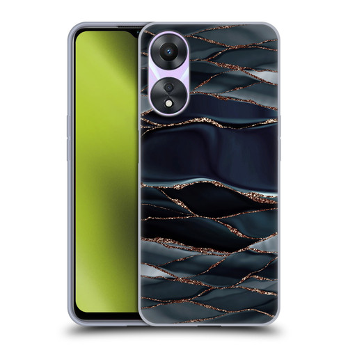 UtArt Dark Night Marble Waves Soft Gel Case for OPPO A78 4G