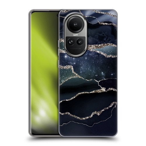 UtArt Dark Night Marble Silver Midnight Sky Soft Gel Case for OPPO Reno10 5G / Reno10 Pro 5G